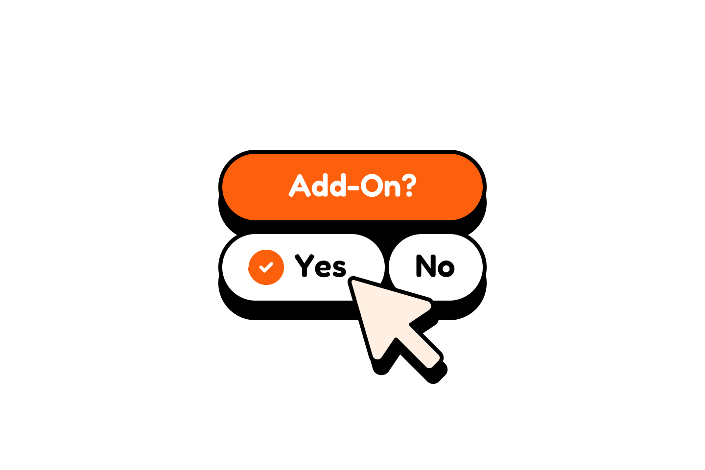Add-On prompt with Yes selected and a cursor over the button