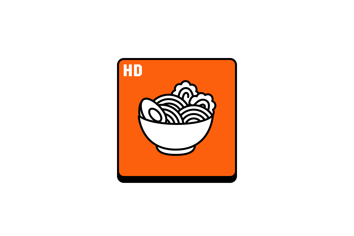 HD menu photo icon with a bowl illustration