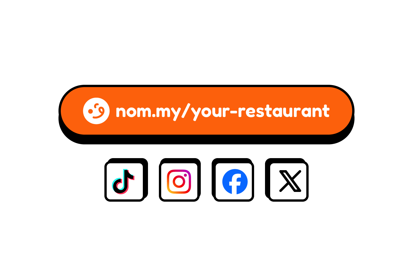 Restaurant link-in-bio landing page for Instagram, TikTok, and social media profiles