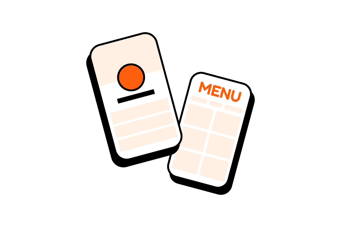 Mobile-first restaurant website preview displayed on a smartphone screen
