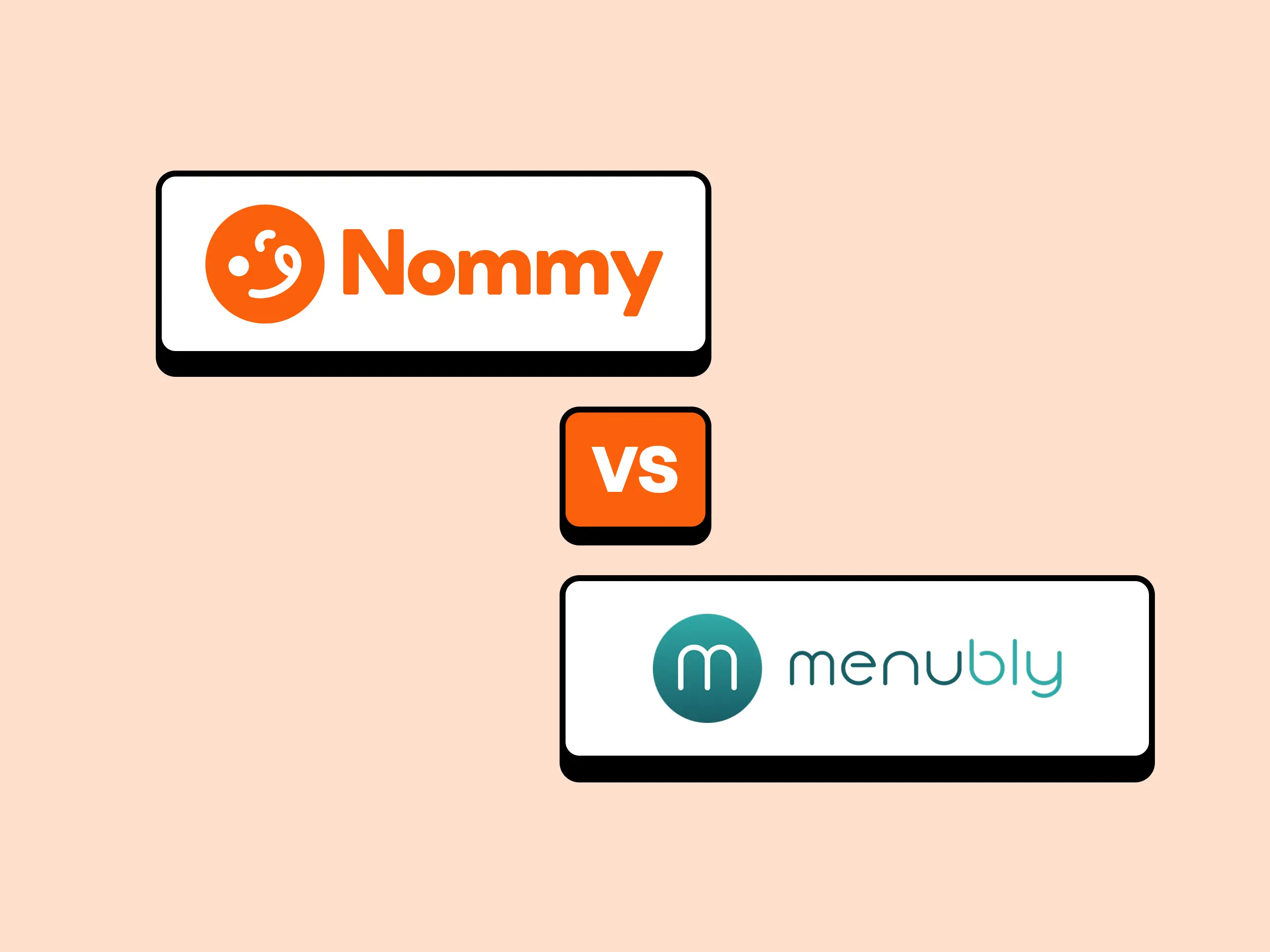 Placeholder for a side-by-side Nommy and Menubly website and digital menu comparison