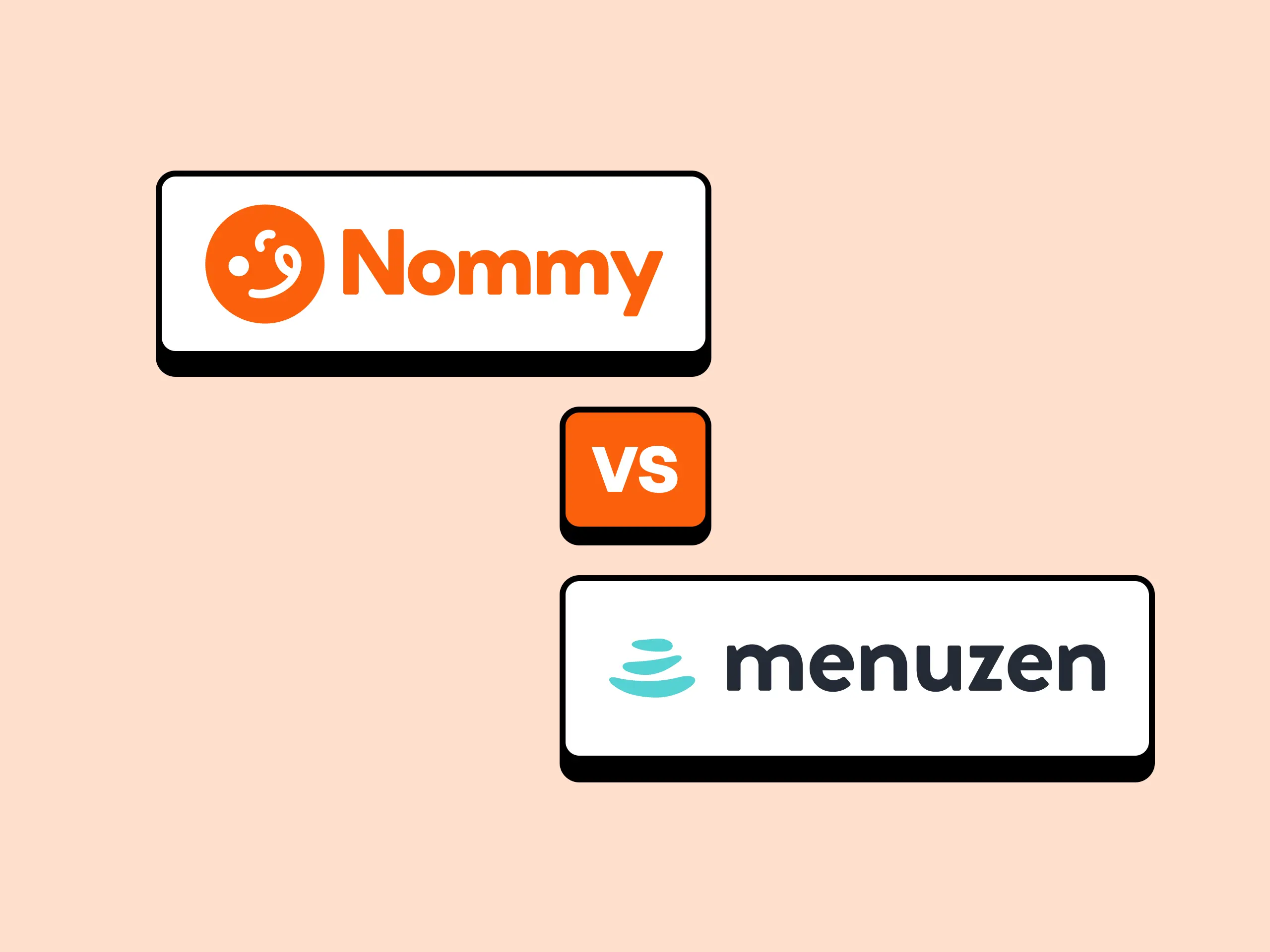 Nommy website and Menuzen digital menu comparison