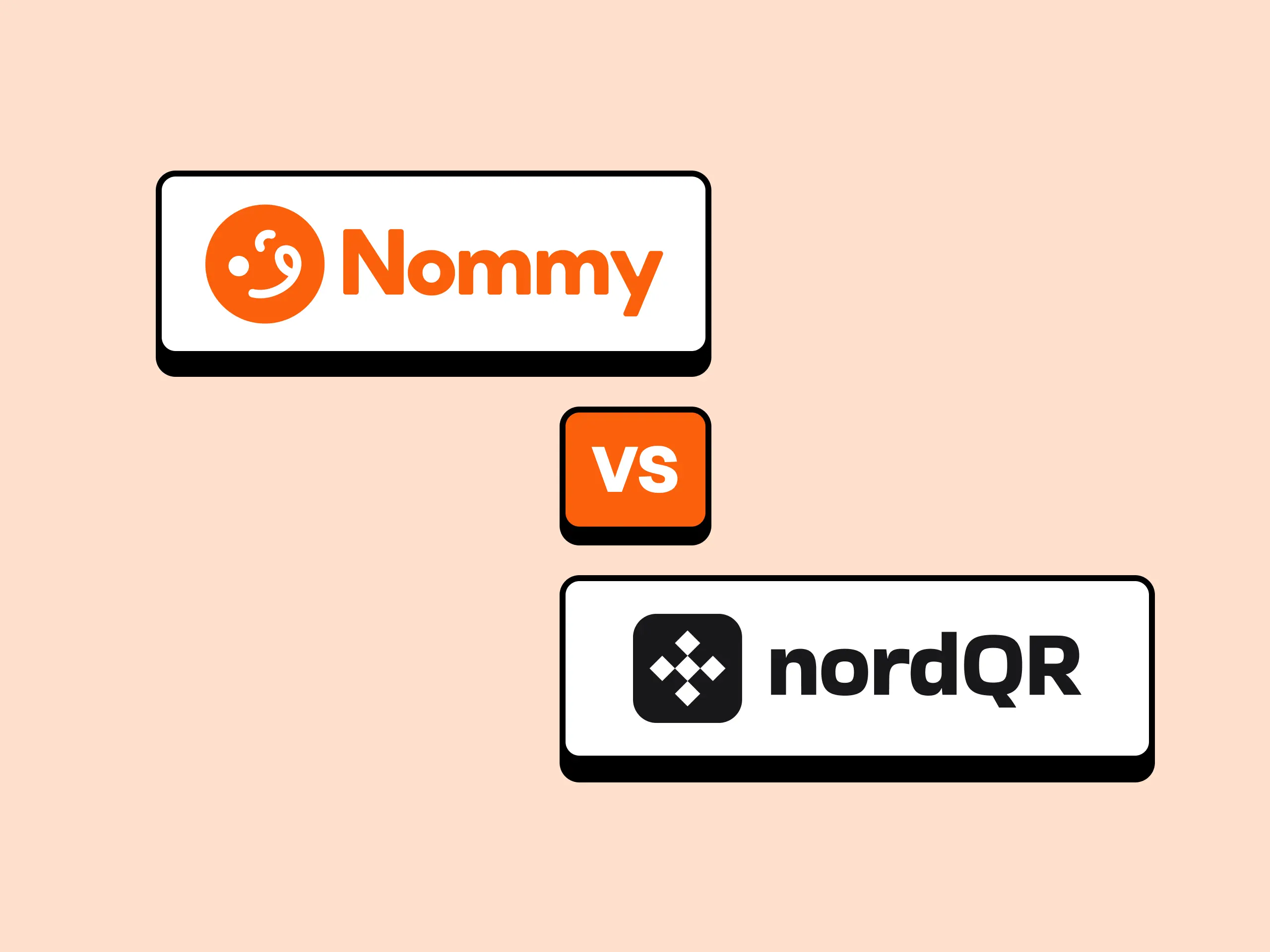 Placeholder for a side-by-side Nommy and NordQR digital menu comparison