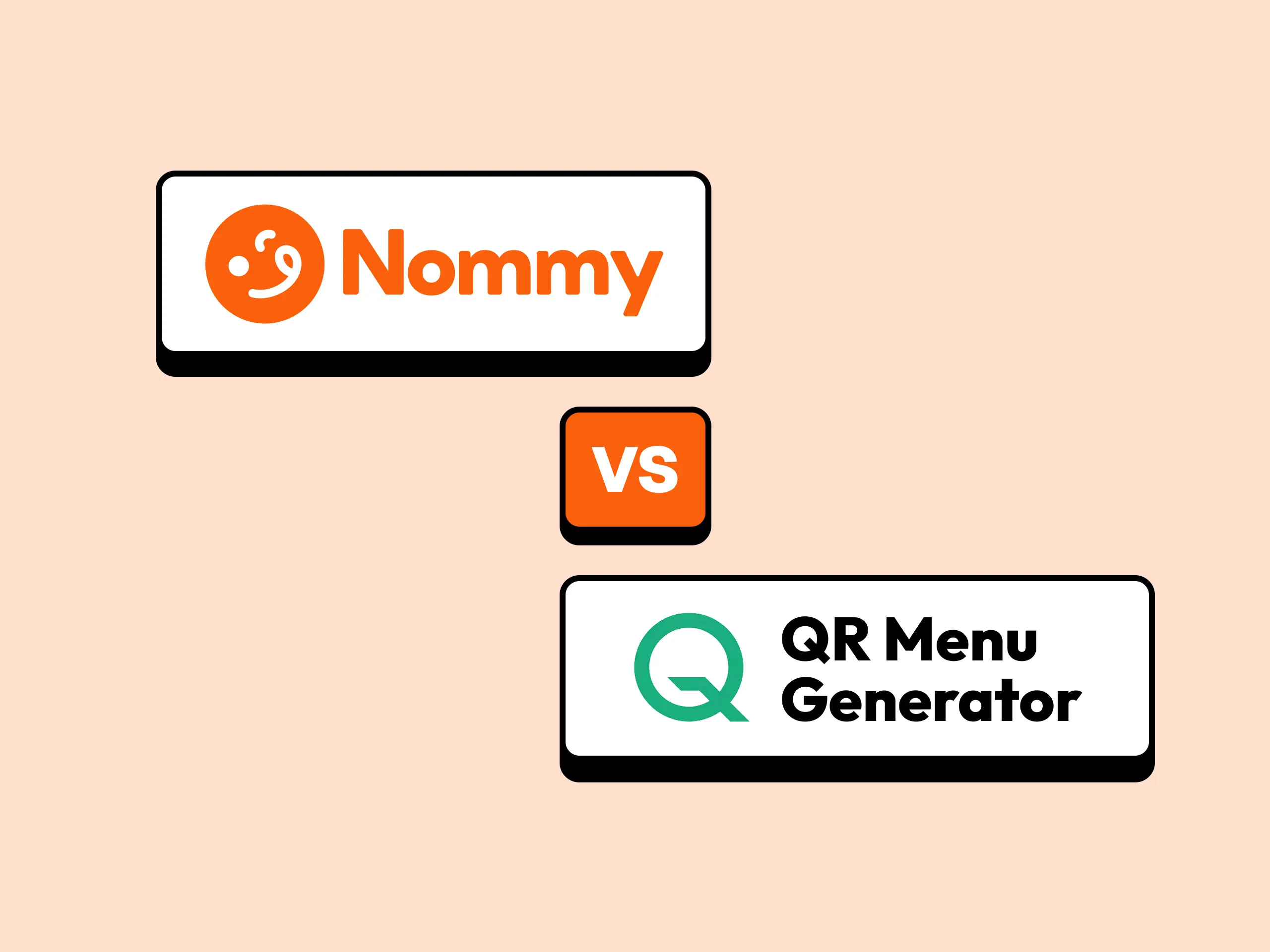 Placeholder for a side-by-side Nommy and QR Menu Generator digital menu comparison